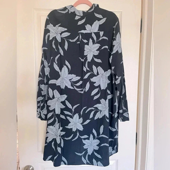 Topshop maternity blue floral dress  button down - Picture 2 of 7